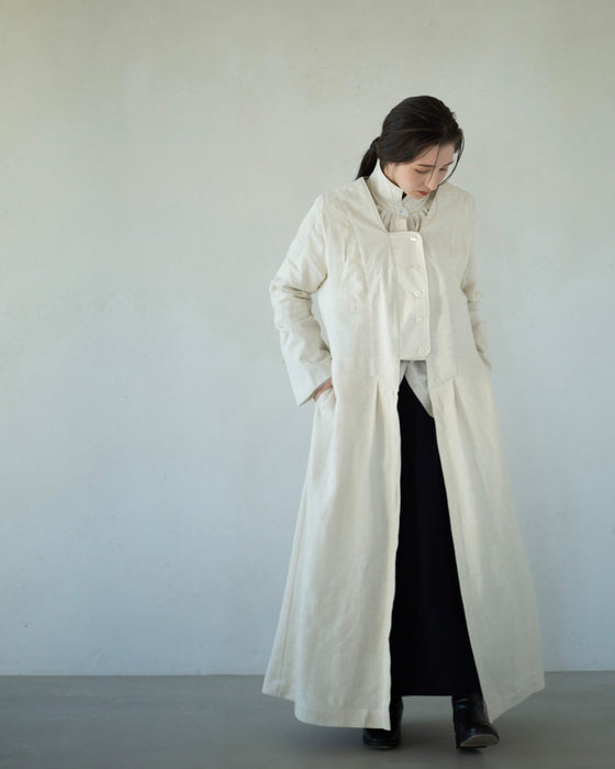 Layered Front Long Coat