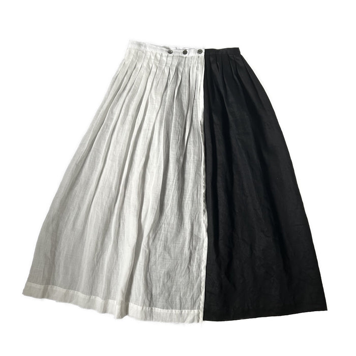 tuck wrap long skirt