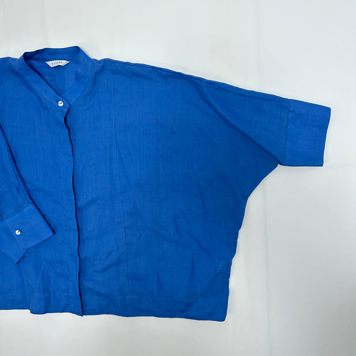 Ramie lawn  back tuck shirt