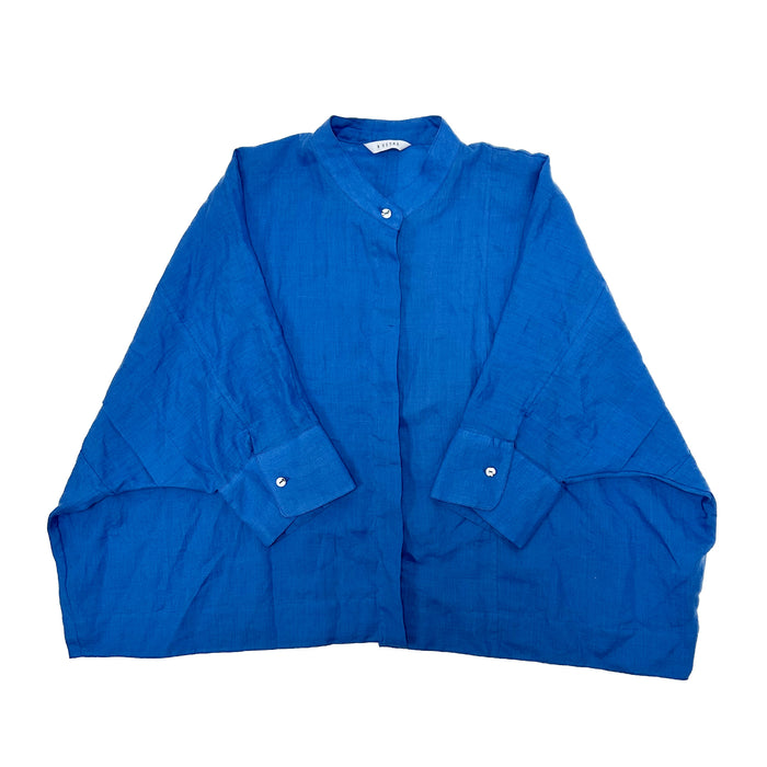 Ramie lawn  back tuck shirt
