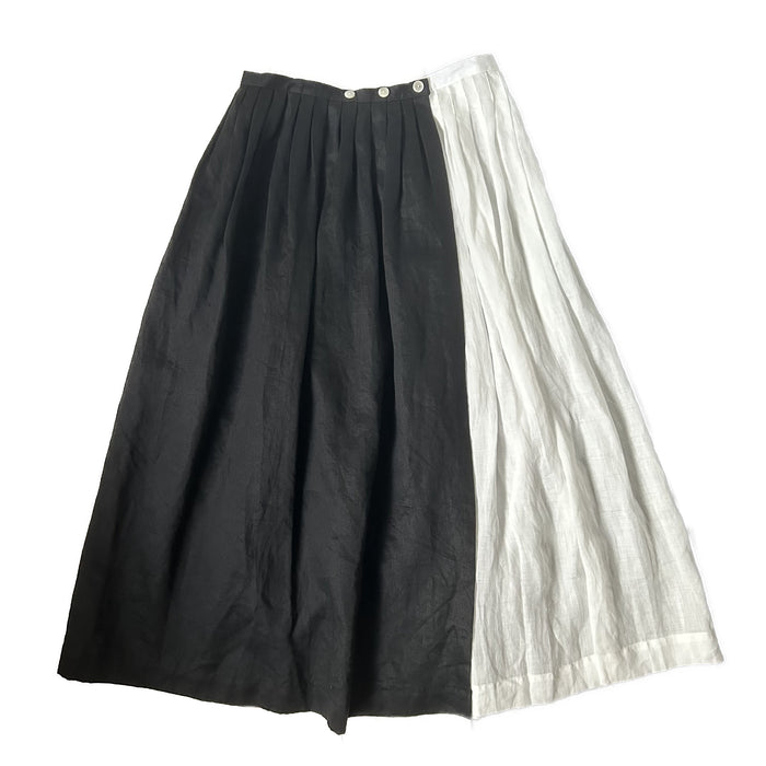 tuck wrap long skirt