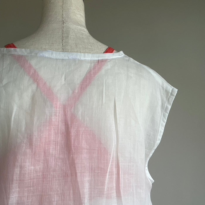 Ramie lawn　Frenchsleeve tops