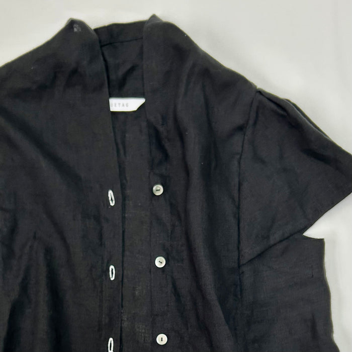 highneck beii short sleeve shirt