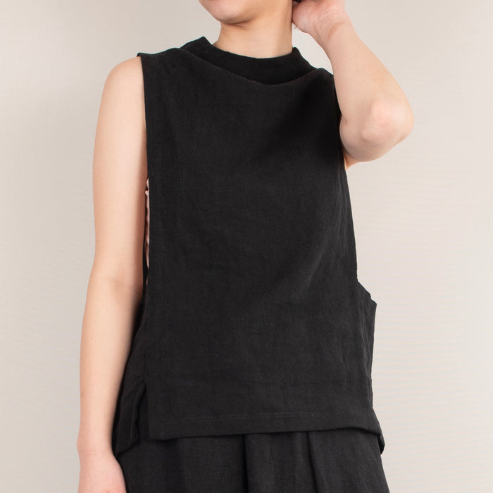 Linen nosleeve vest