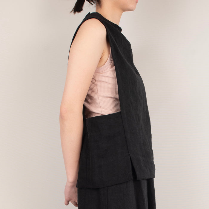 Linen nosleeve vest