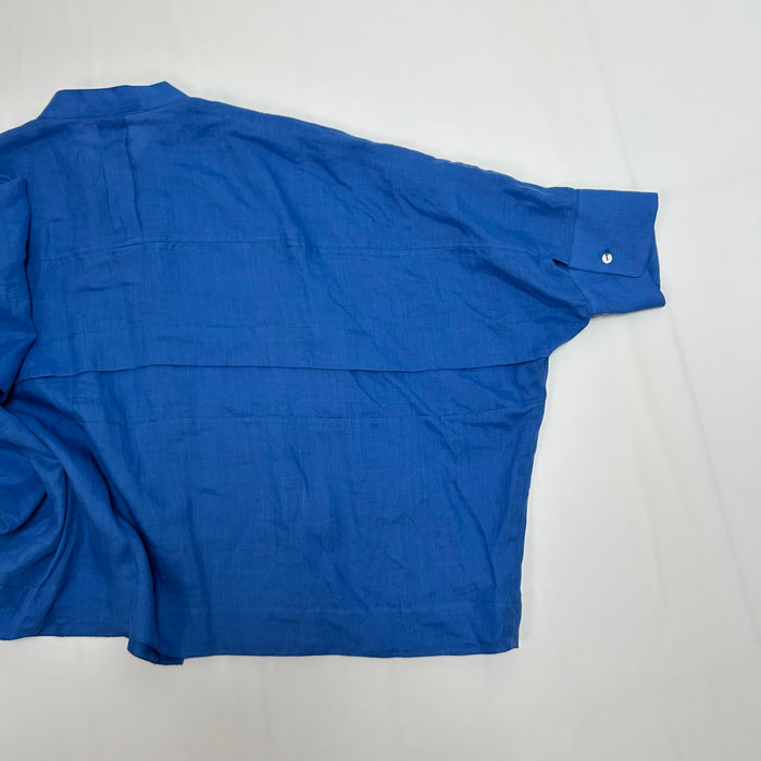 Ramie lawn  back tuck shirt