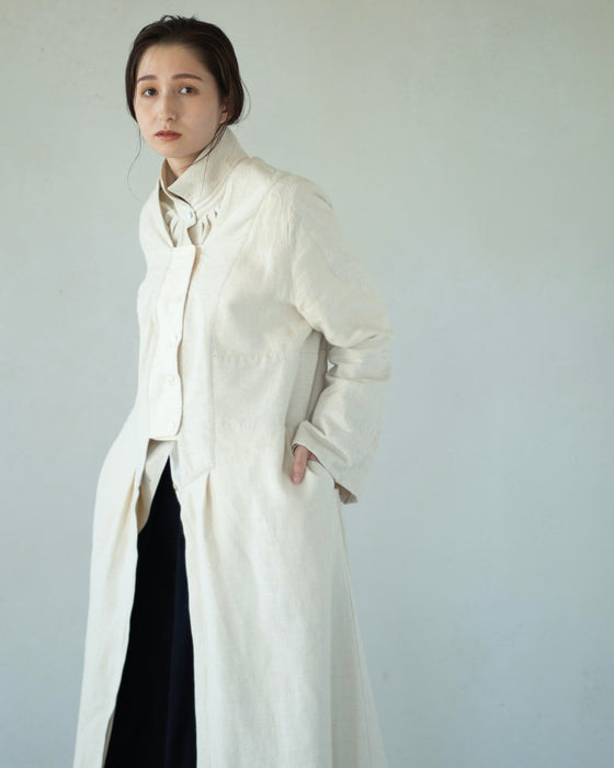 Layered Front Long Coat