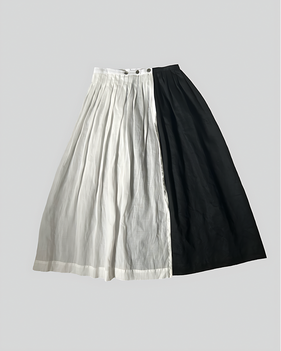 tuck wrap long skirt/ タックラップロングスカート