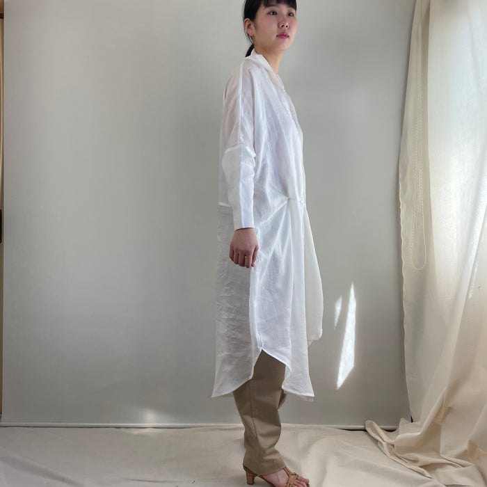 Ramie lawn  cocoon shirt