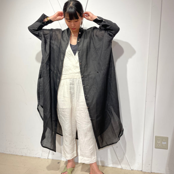 Ramie lawn  cocoon shirt