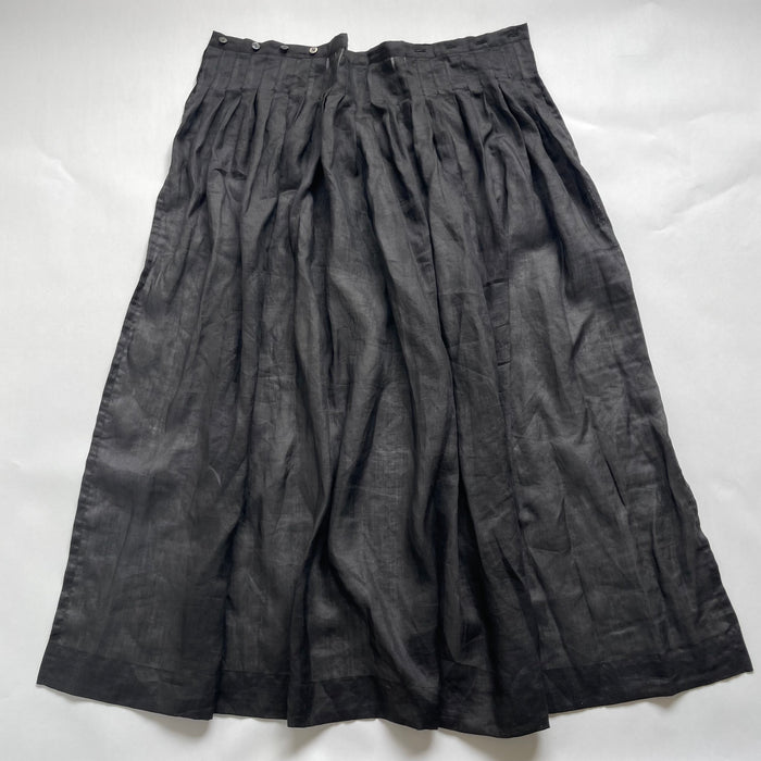 tuck wrap long skirt