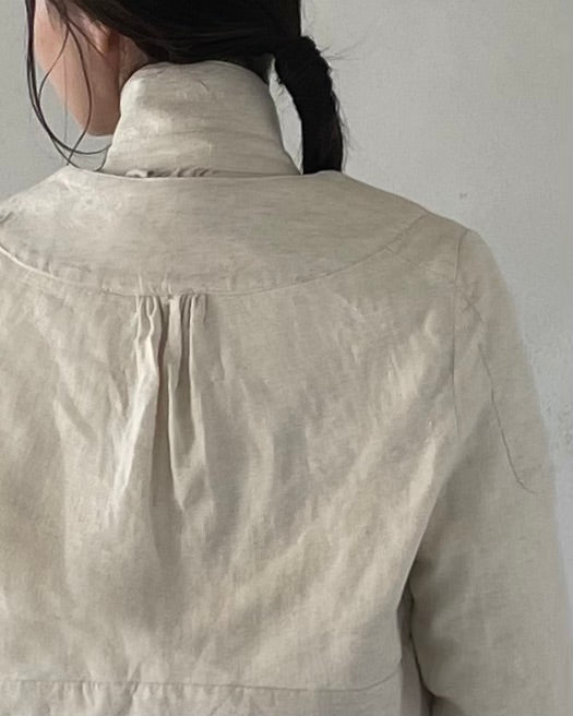 Layered Front Long Coat