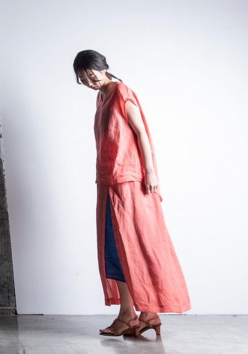 Ramie lawn　Frenchsleeve tops