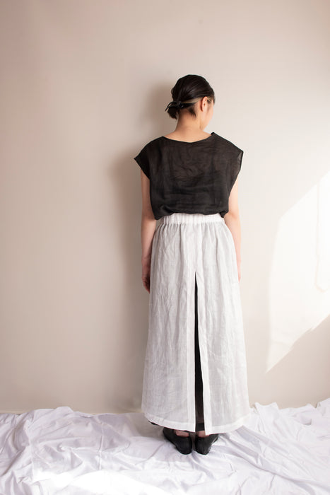 Ramie lawn　Frenchsleeve tops